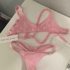 White fox swim baby pink bikini xs NWT